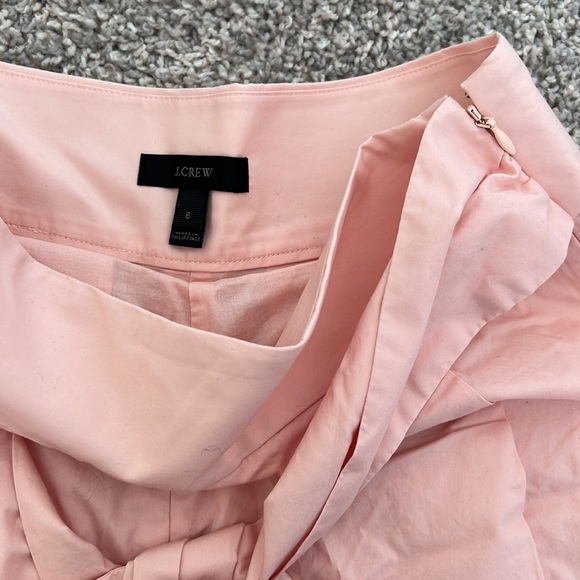 J. Crew Tie Waist Cotton Flared Shorts - Picture 7 of 8